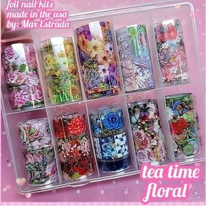 TEA TIME FLORAL Nail Foil Kit 1/$15, 2/$25, 3/$30, 4/$35.$5 each additional!